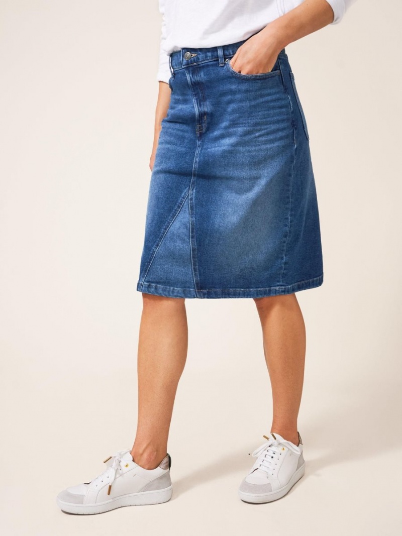 White Stuff Jemma Denim Skirt Mid Denim | 762543RLZ