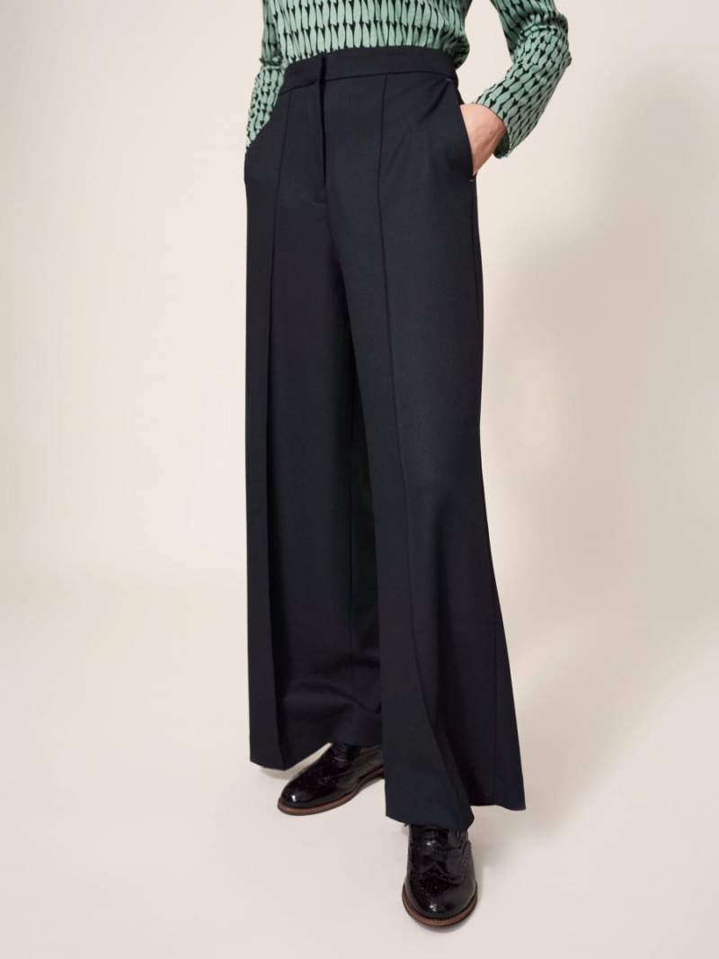 White Stuff Jenny Wide Leg Trouser Pure Black | 863574OSP