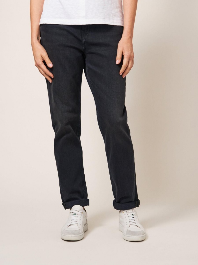 White Stuff Katy Relaxed Slim Jeans Washed Black | 912045ZTR