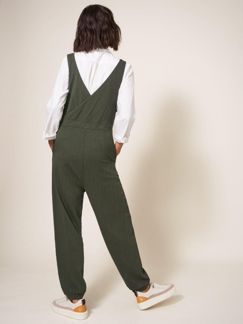 White Stuff Lainey Jersey Jumpsuit Khaki Green | 692830WTR