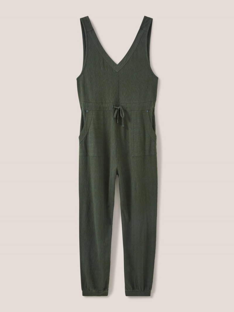 White Stuff Lainey Jersey Jumpsuit Khaki Green | 692830WTR