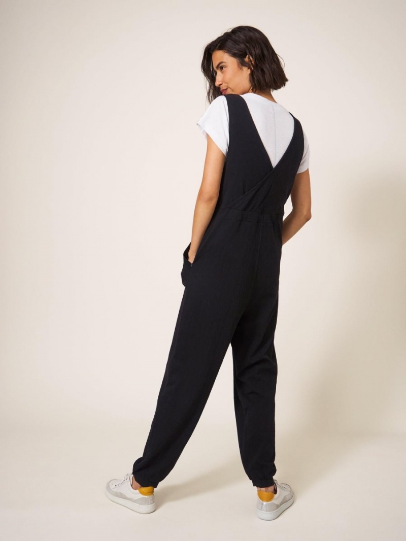 White Stuff Lainey Jersey Jumpsuit Pure Black | 562403NUJ