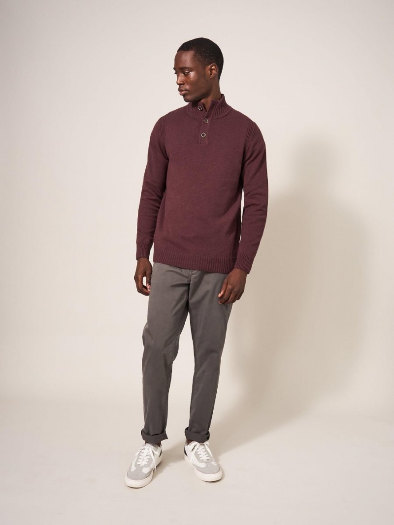 White Stuff Lambswool Funnel Neck Dk Plum | 549037FAJ