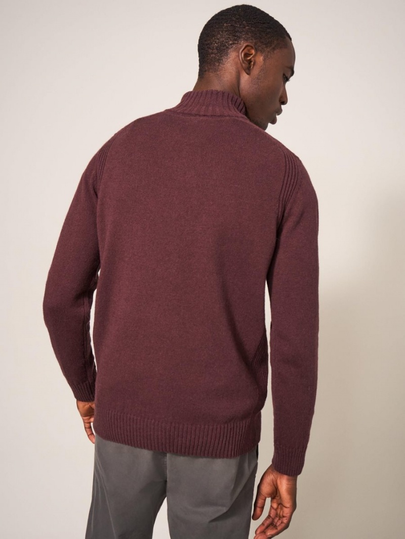 White Stuff Lambswool Funnel Neck Dk Plum | 549037FAJ