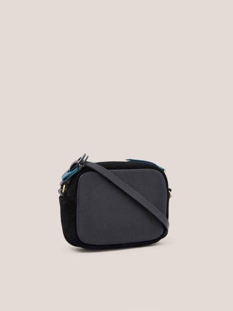 White Stuff Lexi Patent Mini Camera Bag Pure Black | 478391KGA