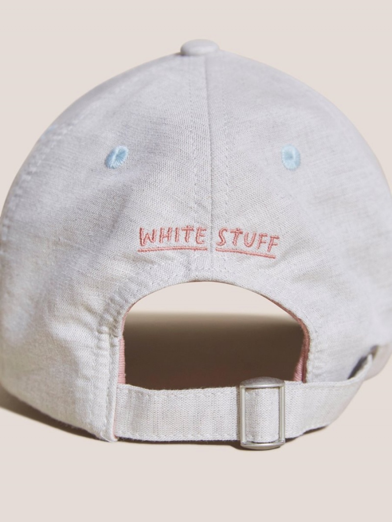 White Stuff Linen Blend Baseball Cap Light Natural | 942715IXL