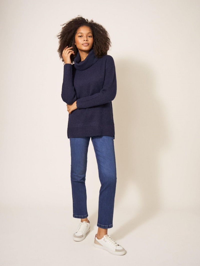 White Stuff Lovely Rib Jumper French Navy | 749081BUO