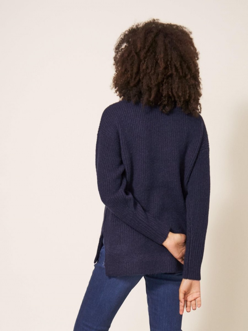 White Stuff Lovely Rib Jumper French Navy | 749081BUO