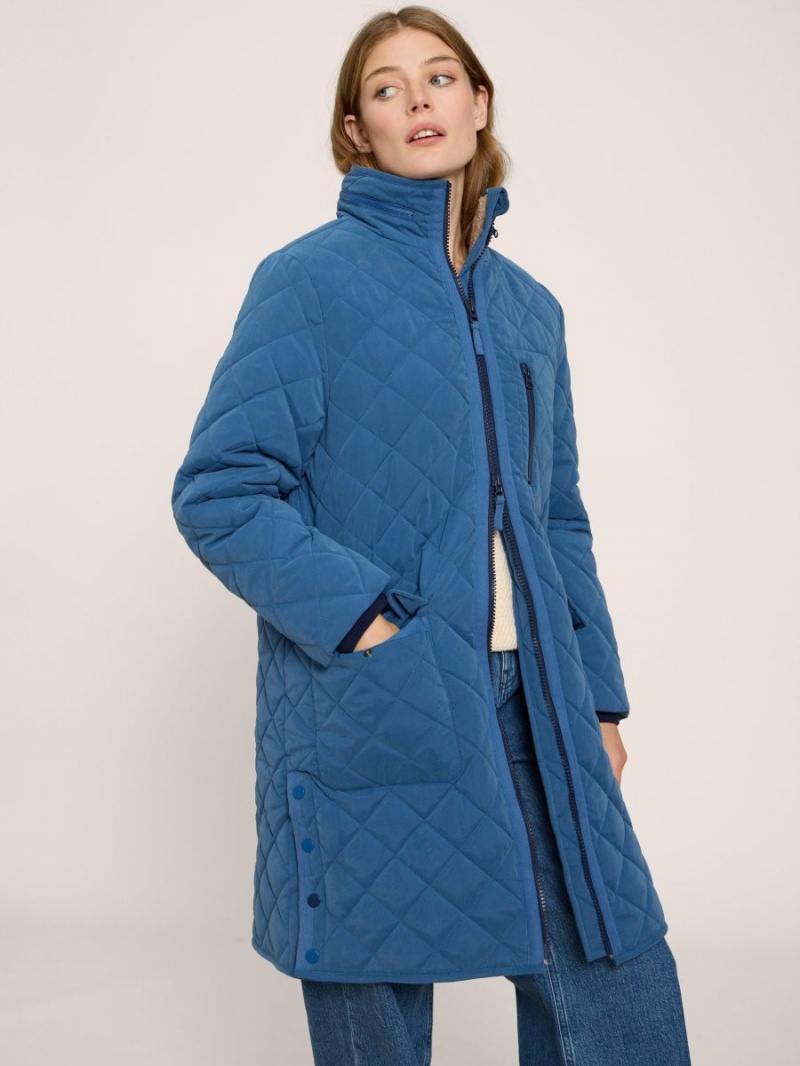 White Stuff Luckie Coat Mid Blue | 768190ZVB