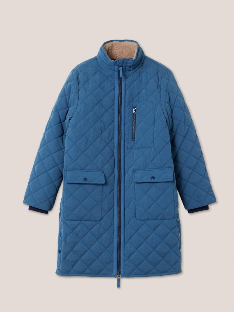 White Stuff Luckie Coat Mid Blue | 768190ZVB