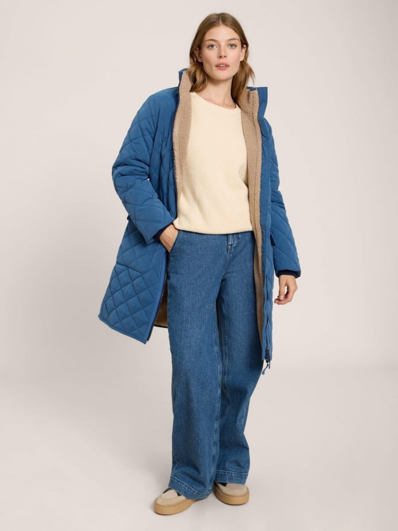 White Stuff Luckie Coat Mid Blue | 768190ZVB