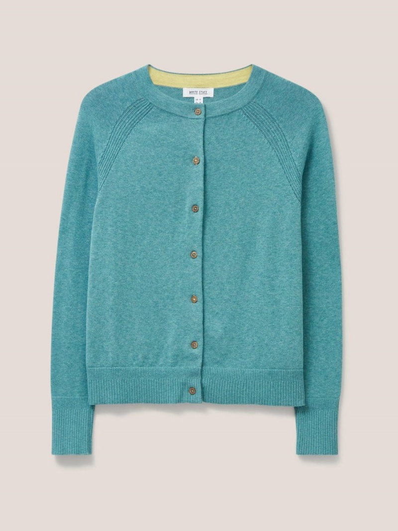 White Stuff Lulu Knit Cardigan Mid Teal | 796042KAU