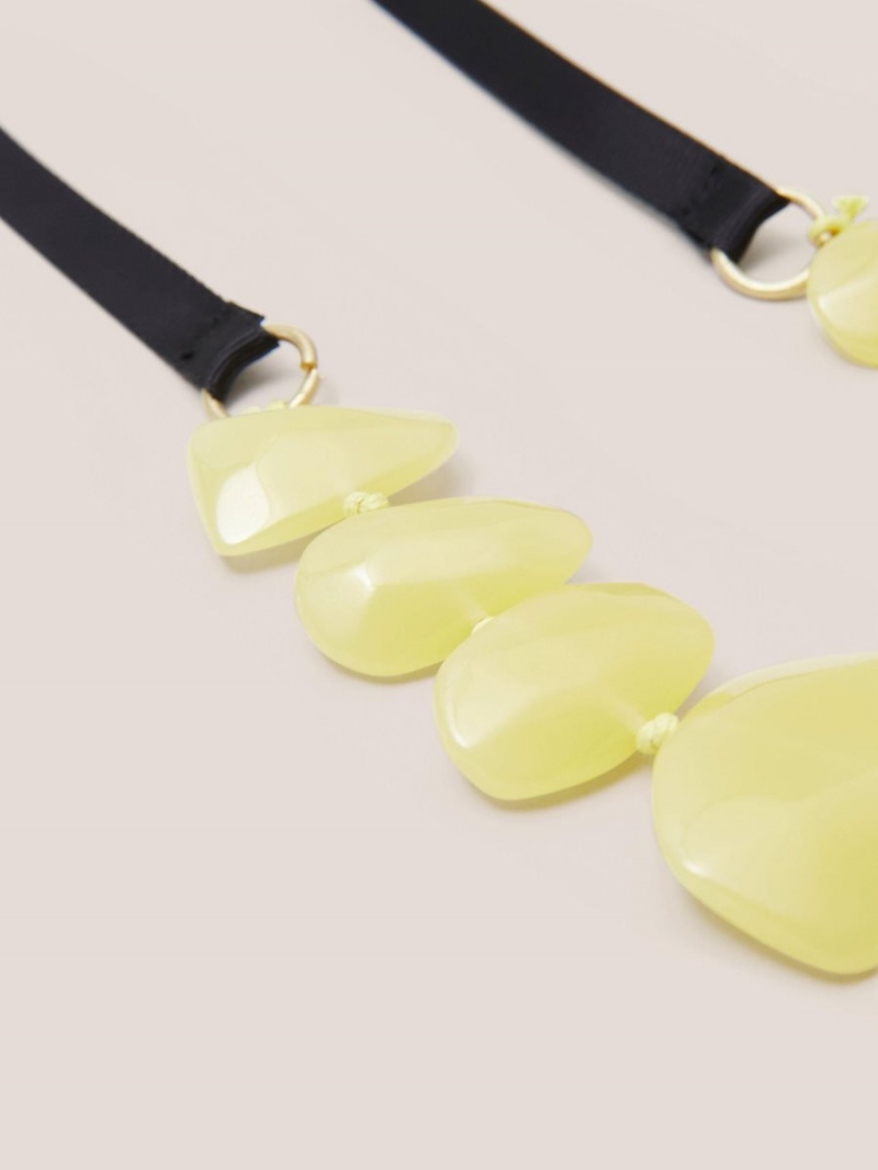 White Stuff Magnolia Resin Necklace Mid Yellow | 986270JST