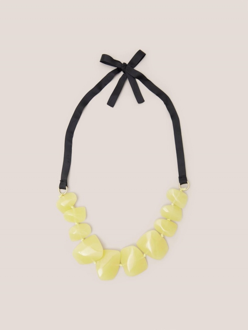 White Stuff Magnolia Resin Necklace Mid Yellow | 986270JST