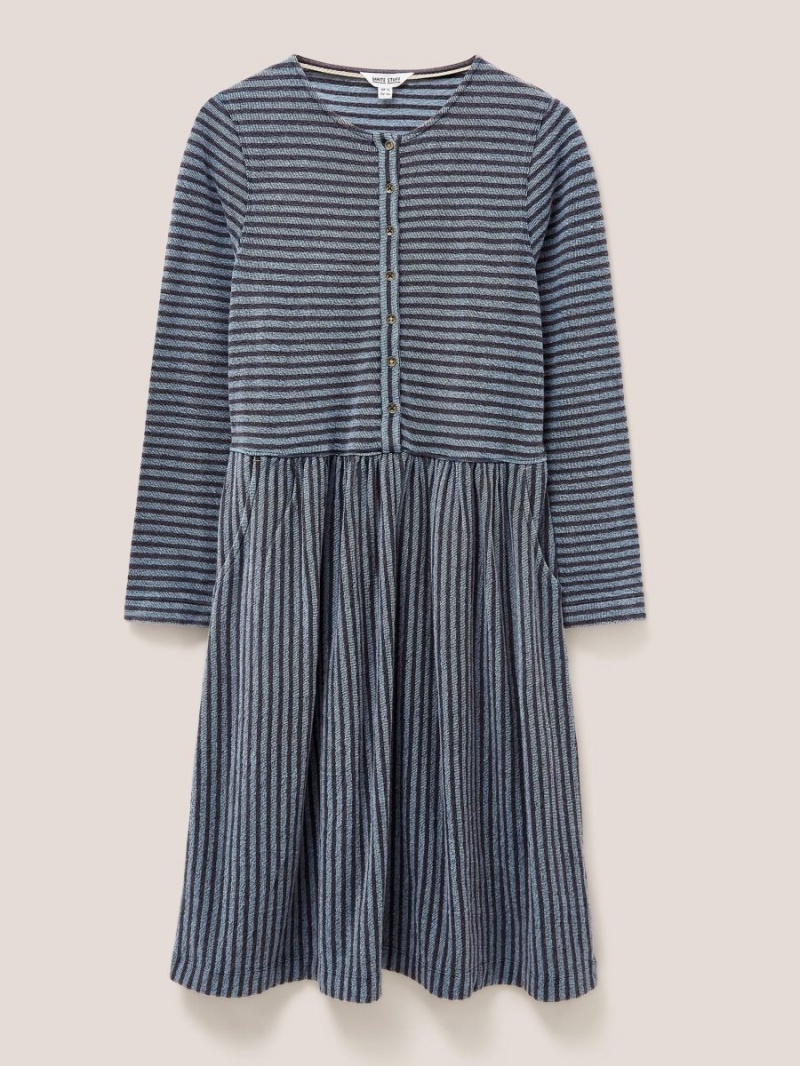 White Stuff Marsia Stripe Jersey Dress Navy Multi | 752631HSK