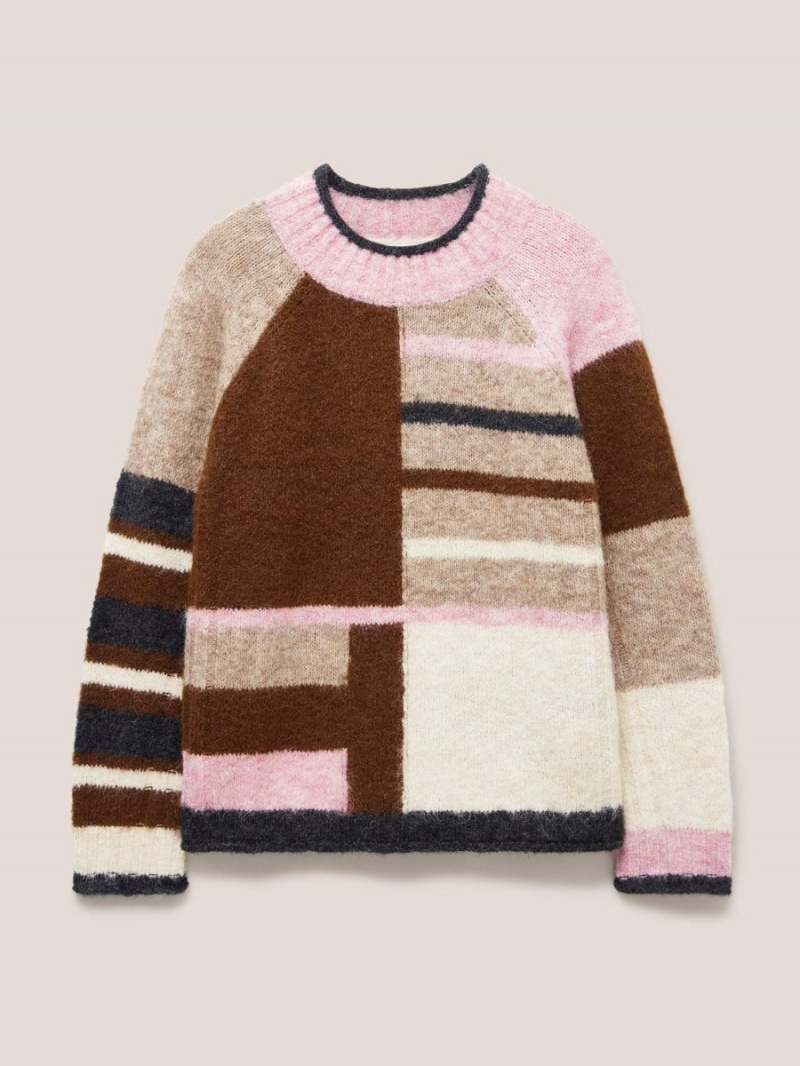 White Stuff Medway Colourblock Jumper Natural Multi | 193560QCN