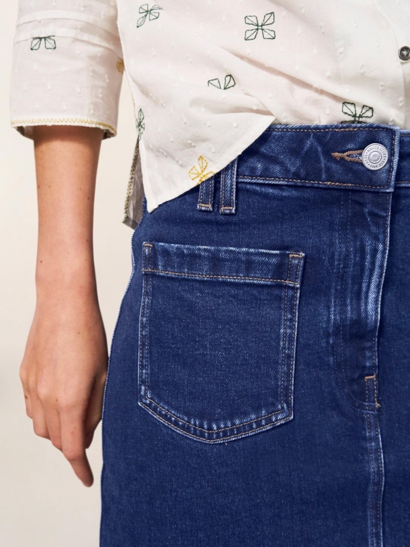 White Stuff Melody Denim Skirt Dk Denim | 189274KUV