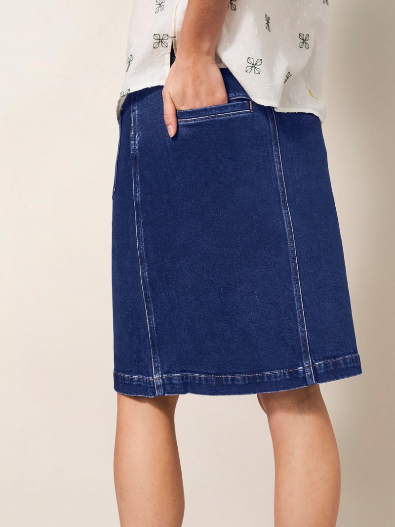 White Stuff Melody Denim Skirt Dk Denim | 189274KUV