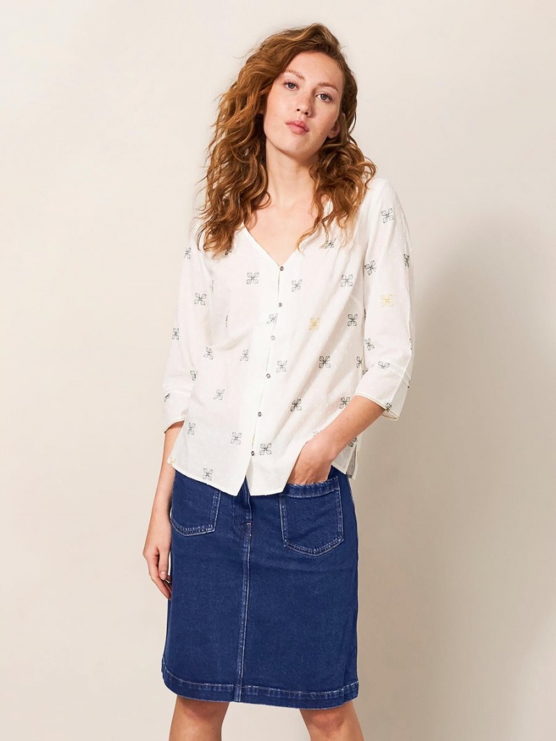 White Stuff Melody Denim Skirt Dk Denim | 189274KUV