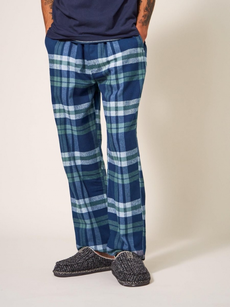 White Stuff Moorland Flannel Pj Trouser Navy Multi | 613029THQ