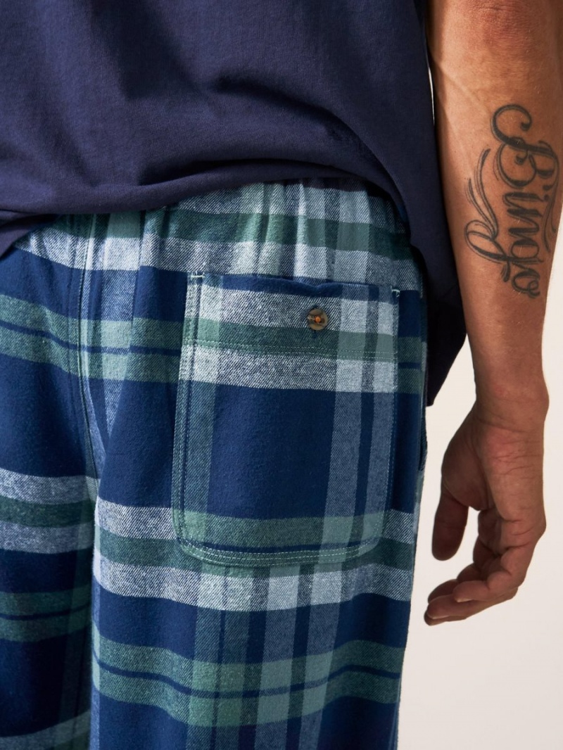 White Stuff Moorland Flannel Pj Trouser Navy Multi | 613029THQ