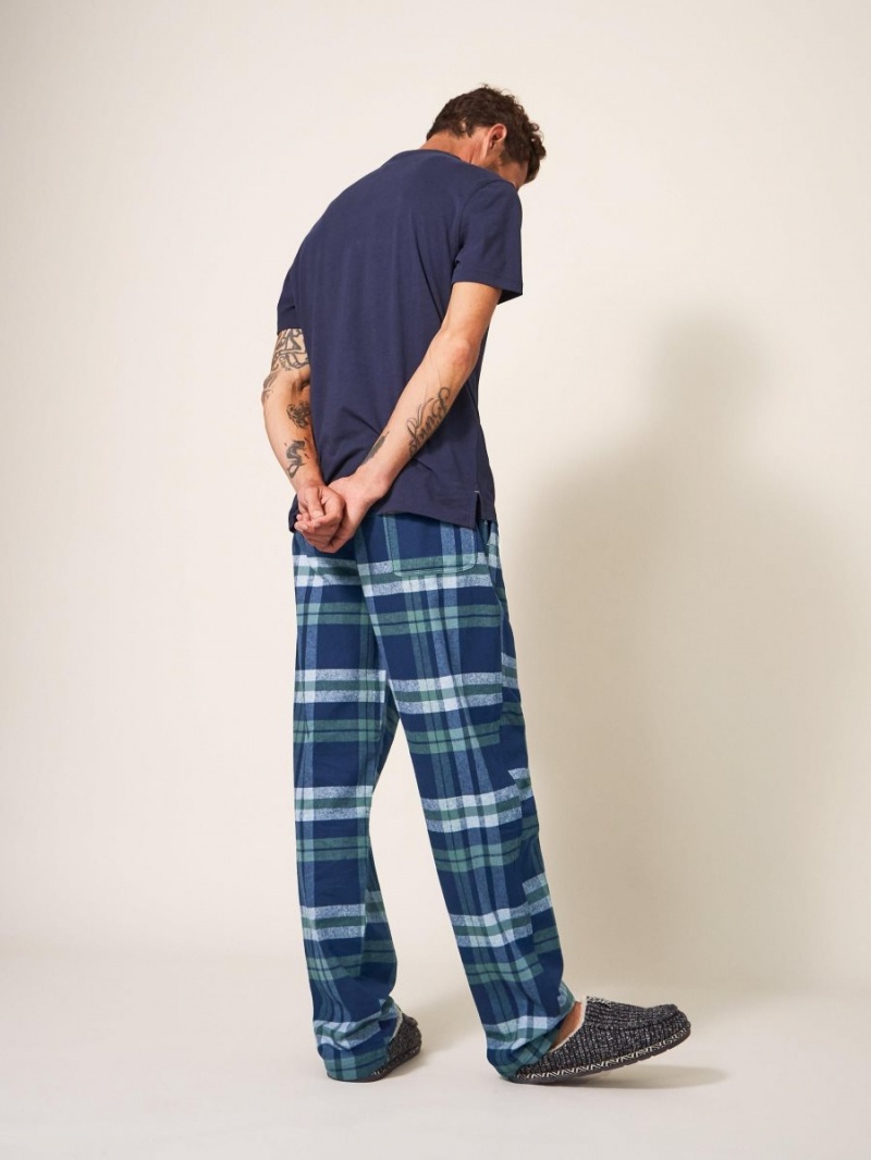 White Stuff Moorland Flannel Pj Trouser Navy Multi | 613029THQ