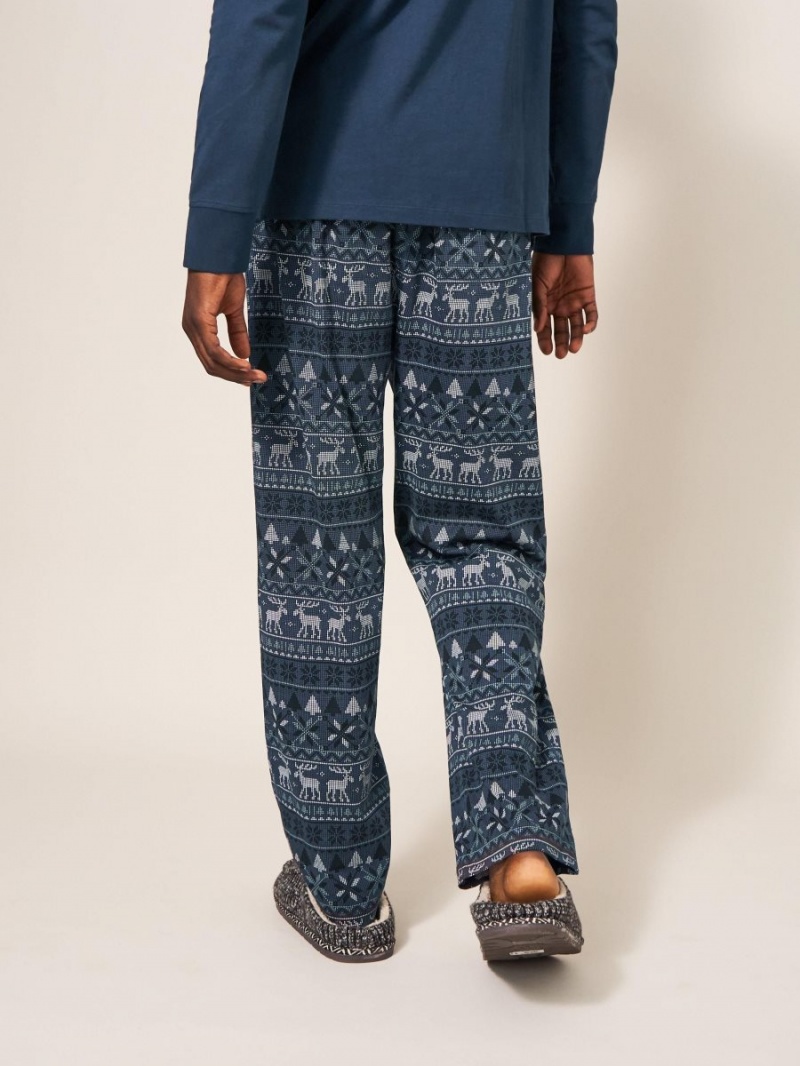 White Stuff Moose Novelty Pj Trouser Navy Print | 764503KJX