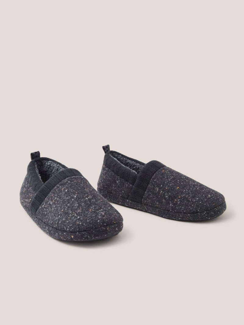 White Stuff Neppy Closed Back Slipper Charcoal Grey | 395102HLO