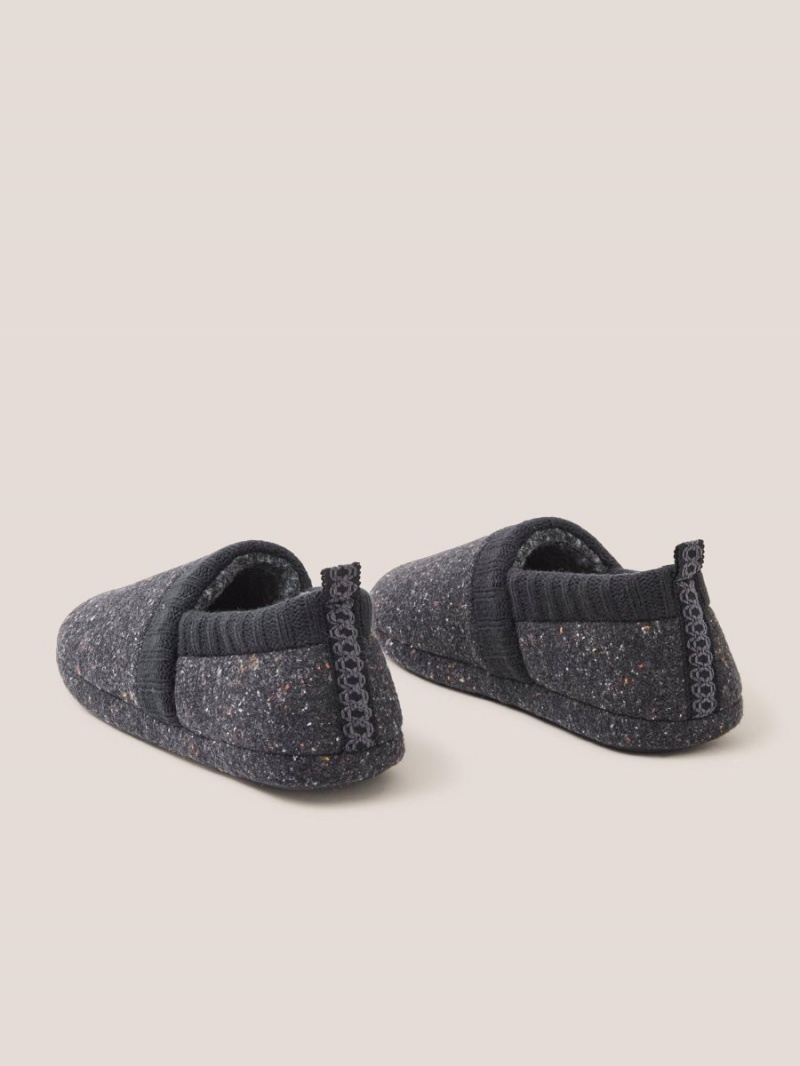 White Stuff Neppy Closed Back Slipper Charcoal Grey | 395102HLO