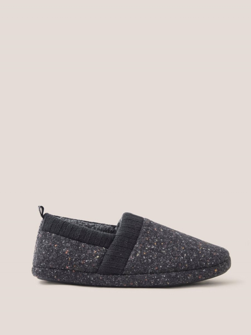 White Stuff Neppy Closed Back Slipper Charcoal Grey | 395102HLO