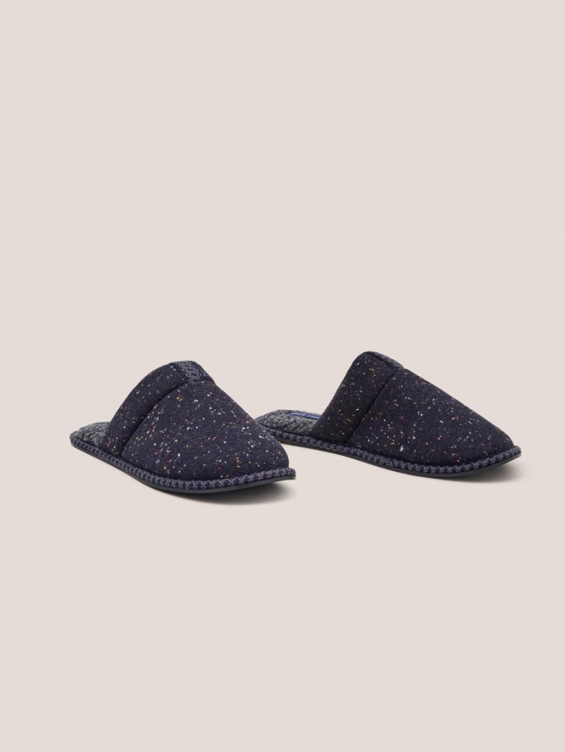 White Stuff Neppy Slip On Mule Slipper Navy Multi | 182649MWV