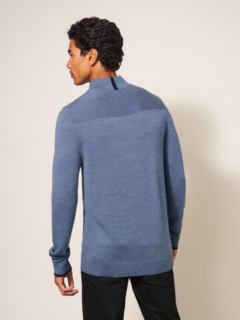 White Stuff Newport Merino Jumper Chambray Blue | 049821APN