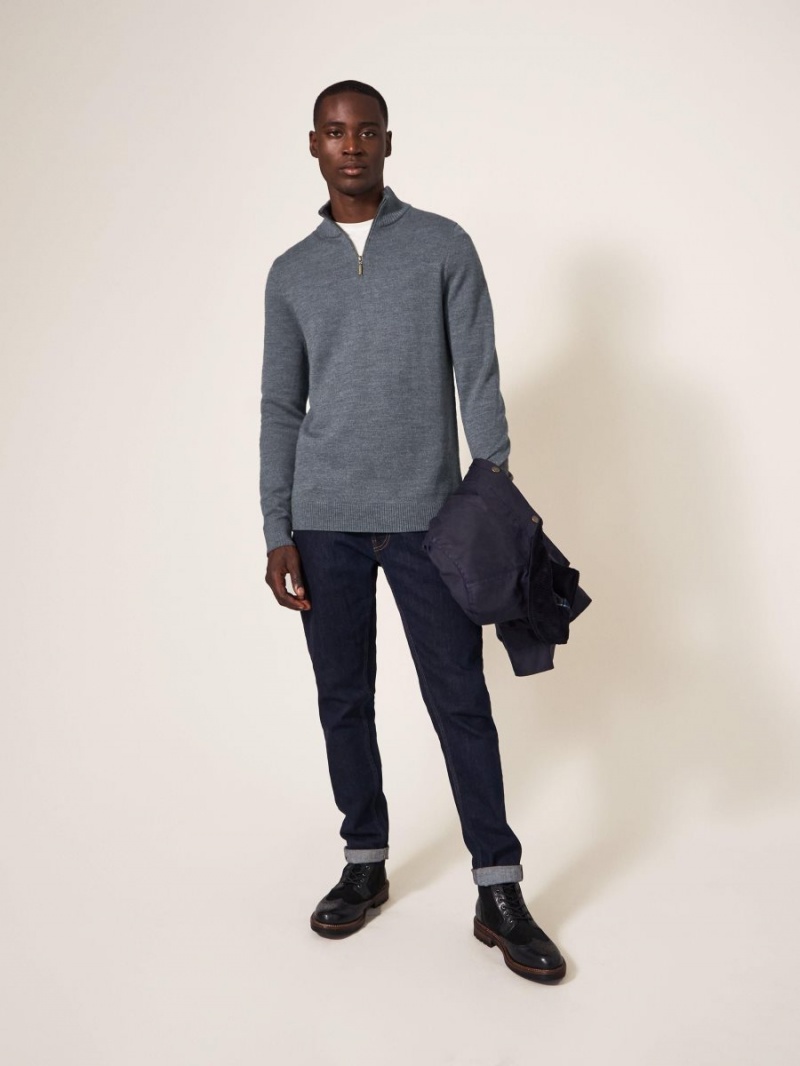 White Stuff Newport Merino Jumper Charcoal Grey | 194826ZPO