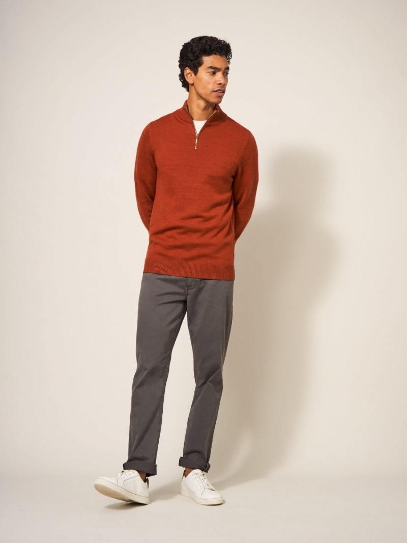 White Stuff Newport Merino Jumper Dark Orange | 875649SDQ