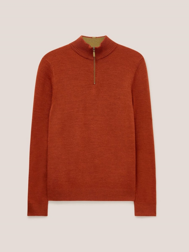 White Stuff Newport Merino Jumper Dark Orange | 875649SDQ