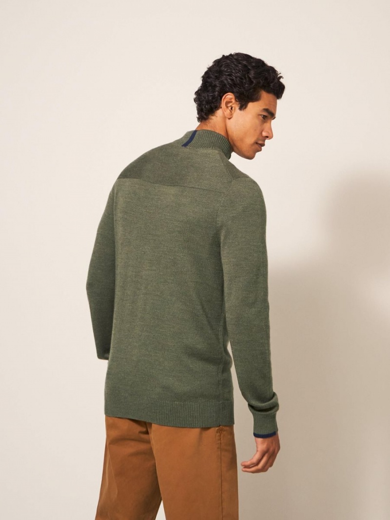 White Stuff Newport Merino Jumper Khaki Green | 104962ANX