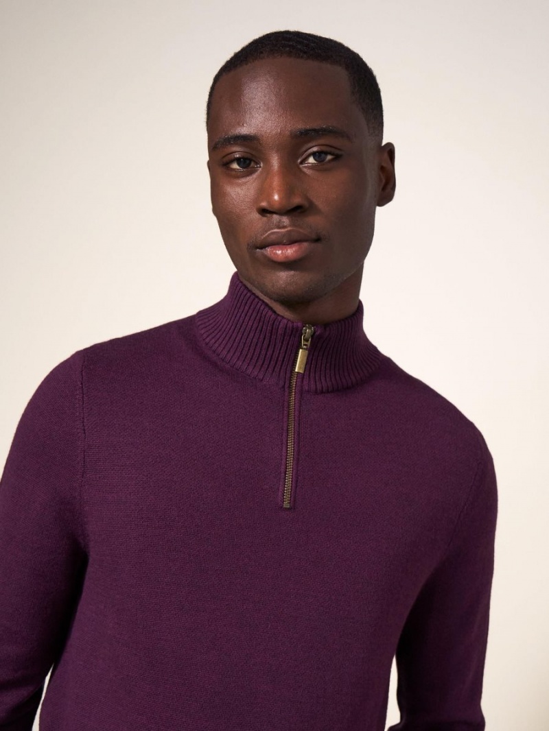 White Stuff Newport Merino Jumper Mid Plum | 452918SRL