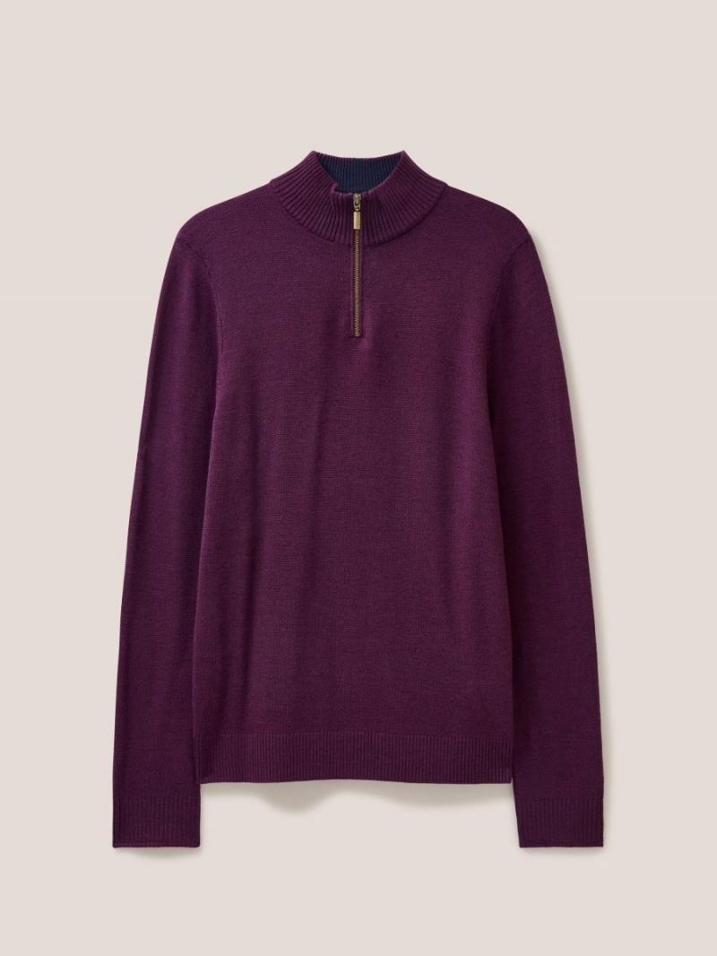 White Stuff Newport Merino Jumper Mid Plum | 452918SRL