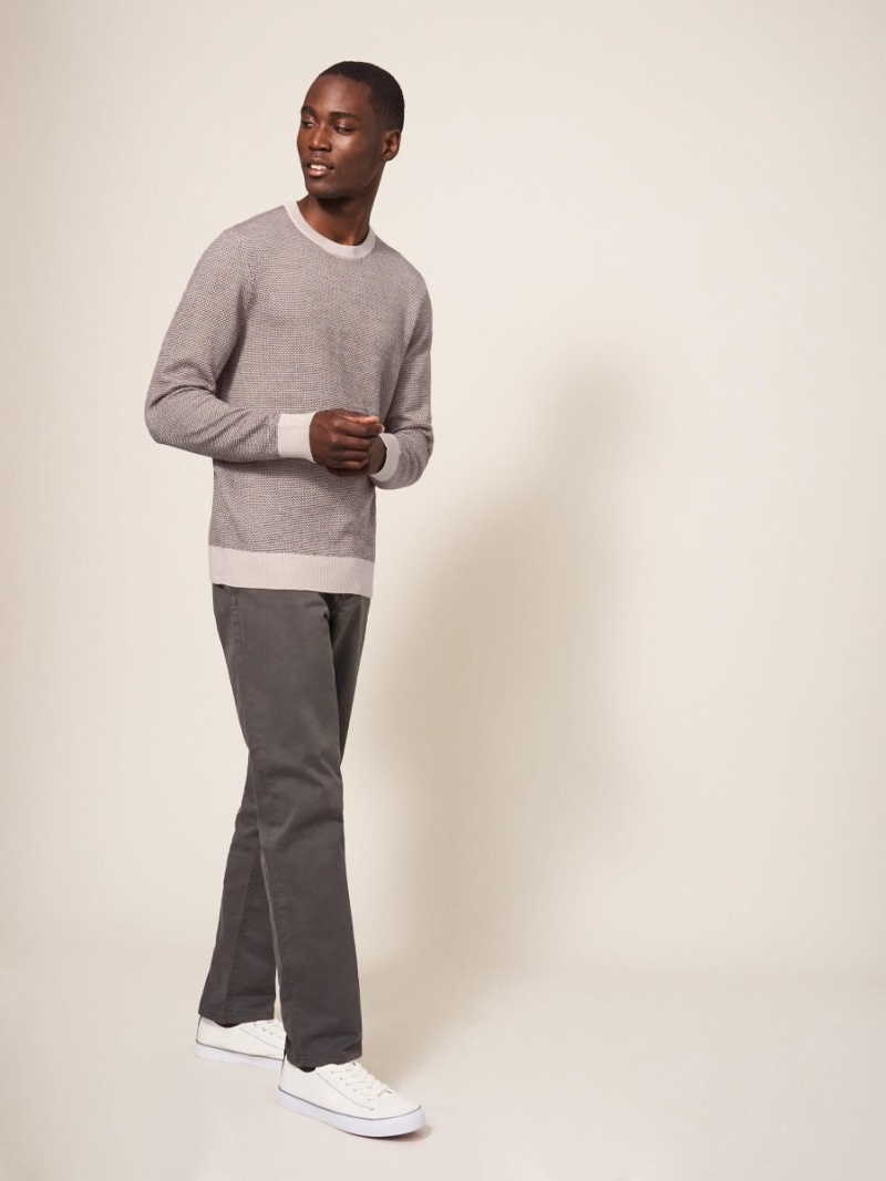 White Stuff Newport Merino Wool Jumper Dark Natural | 027469ZJG