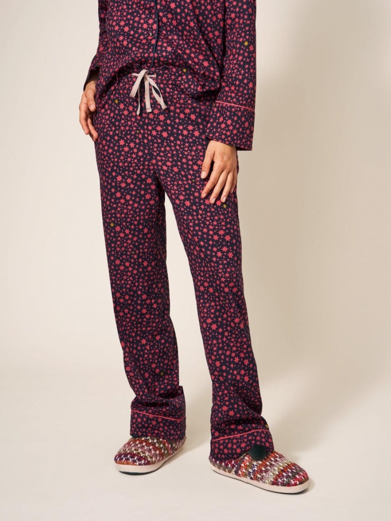 White Stuff Nina Organic Pj Bottom Navy Multi | 317028VGY