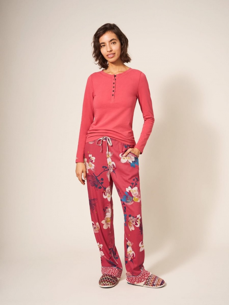 White Stuff Nina Organic Pj Bottom Pink Multi | 127836SIN