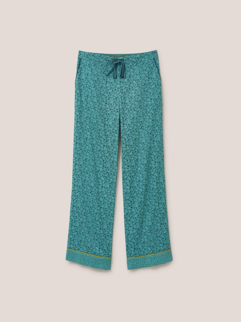 White Stuff Nina Organic Pj Bottom Teal Multi | 853904YXH