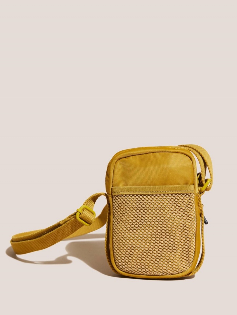 White Stuff Nylon Phone Bag Mid Chartreuse | 681052VSD