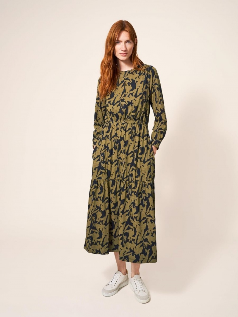 White Stuff Olive Jersey Dress Black Multi | 185370WDU