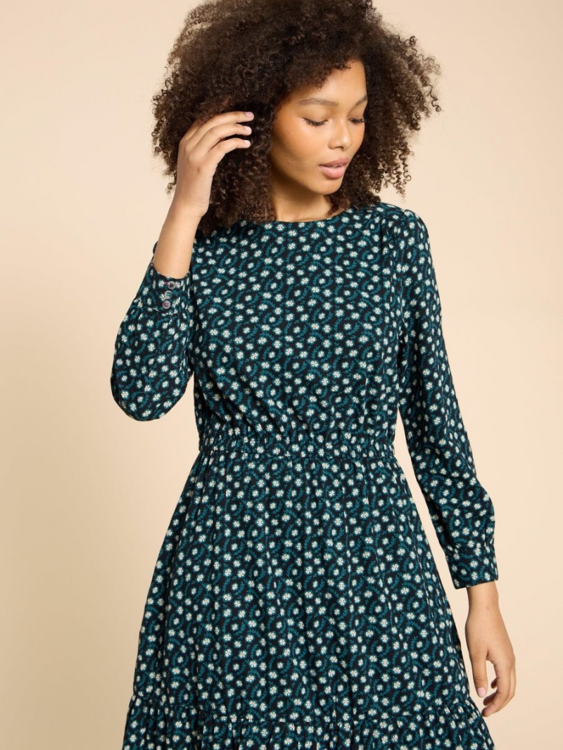 White Stuff Olive Jersey Dress Black Print | 157602HKB