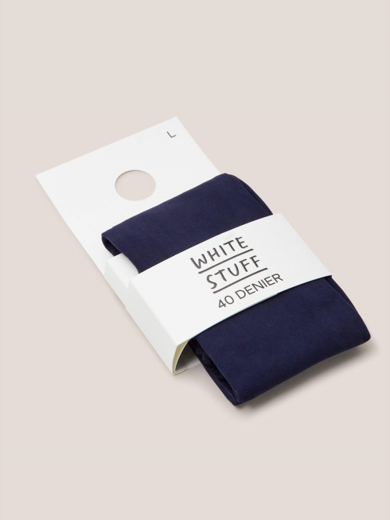 White Stuff Orla 40 Denier Tights Dark Navy | 187203MHP