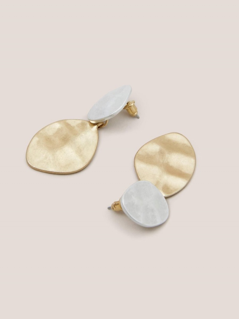 White Stuff Pansy Hammered Earring Mixed Metallic | 059148XUS