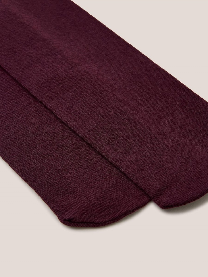 White Stuff Patty Plain Versatile Tights Dk Plum | 210764FHY