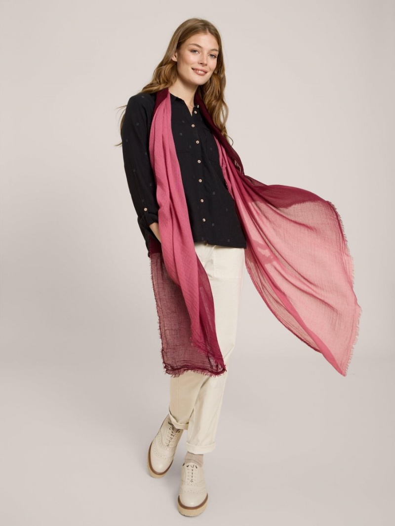 White Stuff Penny Plain Oversized Scarf Mid Plum | 671542RSL