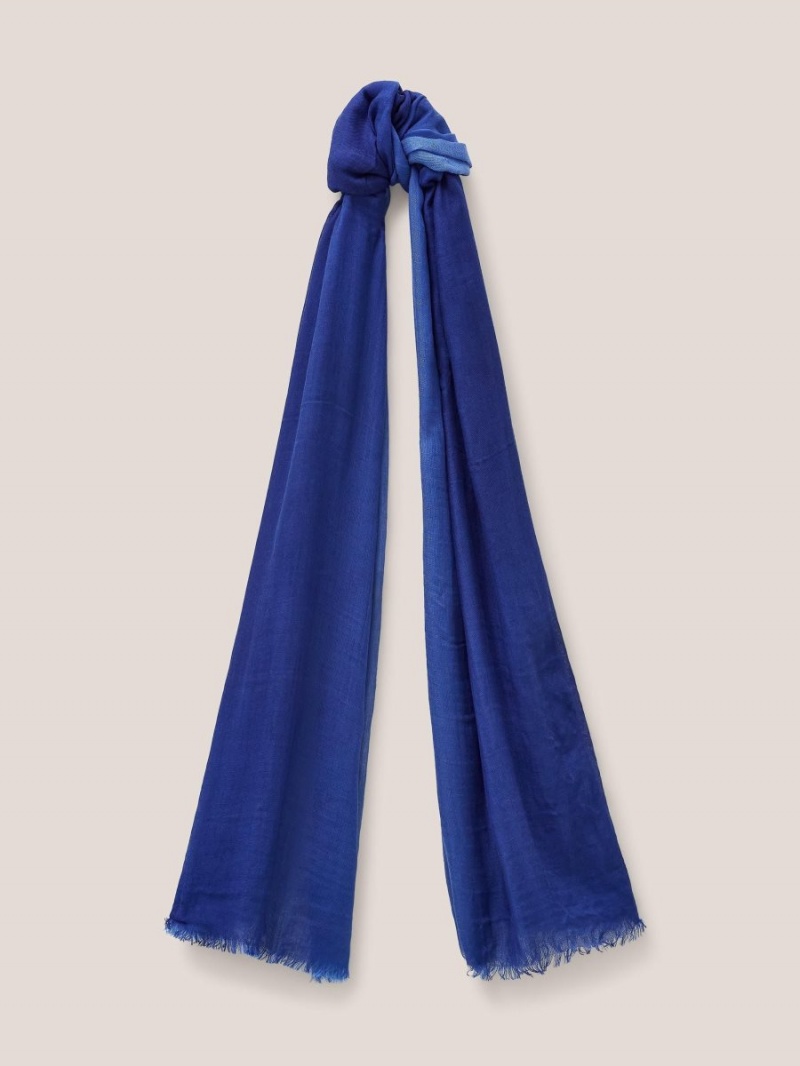 White Stuff Penny Plain Oversized Scarf Dark Navy | 918350UEW